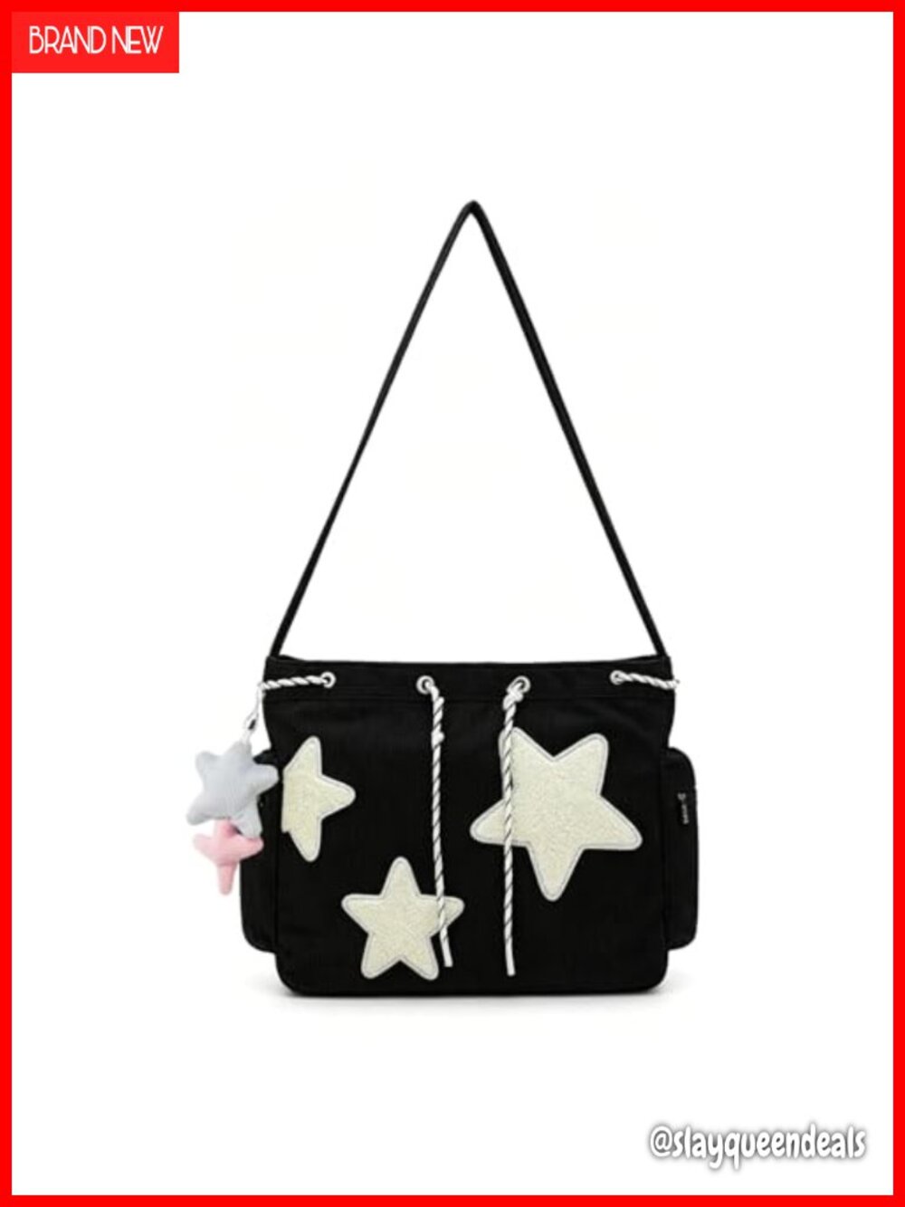 Corduroy Star Tote Bag Y2K Shoulder Crossbody Hobo Bag